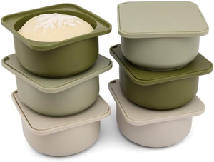 Juego de 6 Recipientes de Silicona para Fermentar Masa de Pizza con Tapas, Accesorios para Hacer Pizza, NUEVO 2025 - Product Image 2