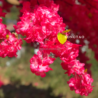 Songtao A07 Grand Cerisier Artificiel Rose Rouge pour Hôtel Restaurant Intérieur et Extérieur Décoration de Plantes Festivals et Mariages