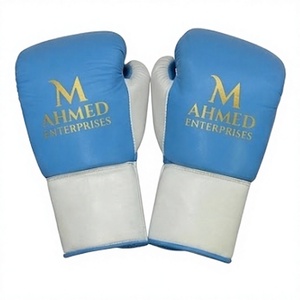 Guantes de Boxeo Azules, Guantes de Entrenamiento de Artes Marciales, Guantes de Combate con Logotipo Personalizado para Entrenamiento de Boxeo - Product Image 1