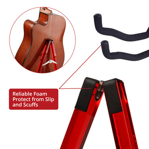 Dedo Acryl A-Frame Gitaarstandaard Opvouwbare Vloerbevestiging Voor Akoestische, Klassieke, Elektrische, Basgitaren, Banjo En Ukelele - Product Image 5