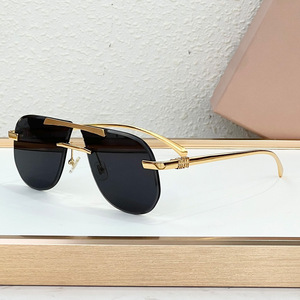 Gafas de Sol MU A1939 Ovaladas sin Marco con Bordes Cortados, UV400, Ligeras, Estilo Urbano para Mujer - Product Image 3