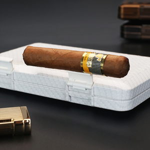 Étui à cigares de voyage JIFENG JF-195 classique, étanche, en PC et bois de cèdre, blanc, humidor personnel pour 5 cigares de moins de 57R - Product Image 2