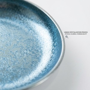 Pure Titanium Round Dinner <b>Plate</b> Small Medium <b>Large</b> Size Solid Color Flat Bottom Food Grade Tableware For Home Student Use - Product Image 1