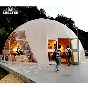5m/6m/7m/8m Glamping Igloo Luxo Outdoor PVC Dome Hotel House Geodésico Domes Tenda para Venda
