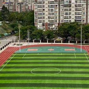 Gazon artificiel de football de 50 mm à haute résilience avec remplissage, conforme à la norme ISO9001, qualité gérée pour les stades - Product Image 6