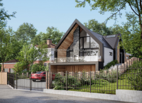 Maison préfabriquée de conception moderne de haute qualité, cadre en acier, utilisation en villa, bureau, appartement, chambre à coucher, maison triangulaire