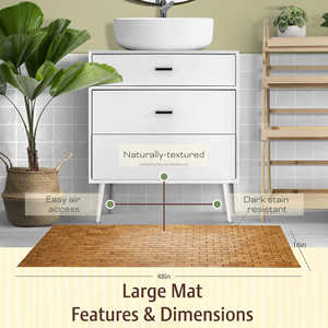 Tappetino da bagno in bambù <span class=keywords><strong>antiscivolo</strong></span> accessorio <span class=keywords><strong>per</strong></span> vasca da bagno in bambù vassoio in legno con pavimento impermeabile <span class=keywords><strong>per</strong></span> interni <span class=keywords><strong>per</strong></span> vasca da bagno - Product Image 5