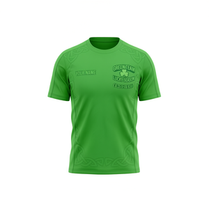 Maglietta Personalizzata per il Giorno di San Patrizio, Verde, Squadra Portafortuna, Nome Personalizzato, T-Shirt Unisex, Design Sportivo Celtico - Product Image 2