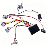 3 Band Active Bass Preamp Circuit 5 Knobs EQ Wiring Harness Electric Bass Guitar Pickup DIY Replacement Parts Metal & Plastic