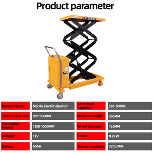 New Steel Hydraulic <strong>Lifting</strong> Platform Trolley <strong>Small</strong> <strong>Scissor</strong> Type Mobile <strong>Electric</strong> Elevator for Retail - Product Image 2