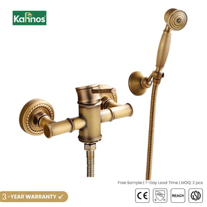 Ensemble de douche mural de luxe moderne pour hôtel, avec mitigeur thermostatique en laiton, pommeau de pluie et douchette à main encastrée - Product Image 1
