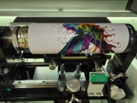 Impresora UV de Escritorio con Dispositivo Giratorio para Impresión de Botellas y Tazas, Cabezal de Impresión I3200 para Impresión en Vidrio, Plástico, Metal y Tarjetas