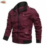 Veste de printemps et d'automne coupe-vent en coton pour hommes, manteau de pilote, Bomber pour hommes, veste de vol Cargo