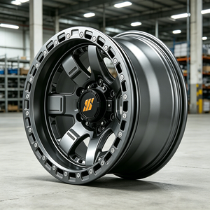 Jantes forgées Beadlock gris foncé mat tout-terrain en alliage 15-20 pouces 17x8.5 17x9 6x139.7 pour Land Rover Defender Suzuki Jimny - Product Image 5