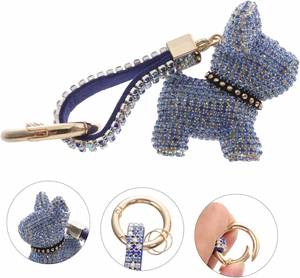 Diamond Key Ring Bag Hanging Pendant Sparkly Rhinestone Keychain for Women Charm for Purses Backpacks Gift Mom Velvet Pouch - Product Image 6