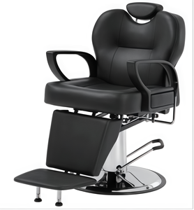 Chaise de barbier pour hommes, salon de coiffure, moderne, de haute qualité, noire et rouge, la plus populaire, en vente en gros - Product Image 3