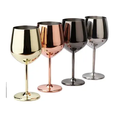 New design sublimation Champagne 500ml Stainless Steel insulated Rose Gold Cup Red Wine Glass champion goblet