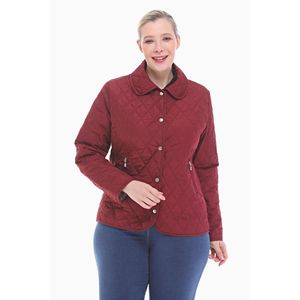 Chaqueta Acolchada Borgoña Tallas Grandes Vetre 1039 para Mujer, Abrigo de Temporada Tallas 42-52, 70 cm, Impermeable, Uso Diario, Venta al por Mayor - Product Image 2