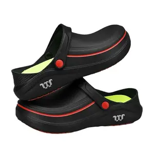 Men's Chef <b>Clogs</b> Anti-slip Waterproof Oil-resistant Durable EVA <b>Kitchen</b> Shoes Soft Labor-saving Slippers - Product Image 1