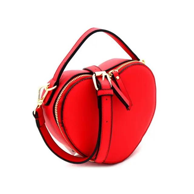 Wholesale Heart PU Leather Crossbody Bag Mini Designer Handbag Custom Ladies Bags Leather Handbags Female Crossbody