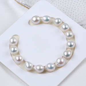10-11mm White Freshwater Baroque <b>Loose</b> <b>Pearl</b> DIY Jewelry Material for Earrings Rings in Stock - Product Image 1