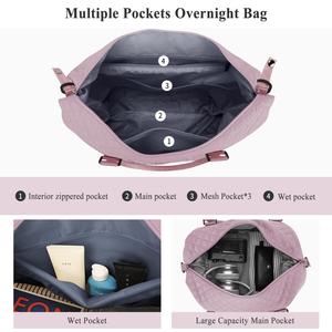 Grand sac de voyage, sac de voyage pour une nuit, avec poche imperméable pour les voyages, les affaires, la salle de sport, l'hôpital - Product Image 4