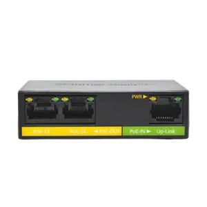 מכירות חמות 3-יציאות 100M RJ45 POE משפר משפר 1 עד 2 מתגי רשת סטנדרטיים 1 עד 2 משפר משפר POE מתג רשת