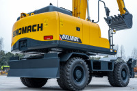 Excavadora de Ruedas de 14 Toneladas con Acelerador Electrónico, Modo de Desplazamiento Automático, Motor Cummins de 112kW, Control Inteligente