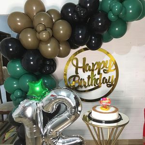 Feile Green Brown Dark Emerald Camouflage Metallic Gold Balloons Set for Camping <strong>Jungle</strong> <strong>Theme</strong> Army Birthday Baby Shower <strong>Party</strong> - Product Image 4
