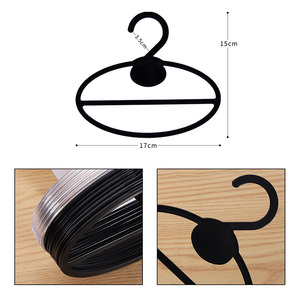 Bestiform Tùy Chỉnh Nhựa Trong Suốt Vòng Tròn Lớn Khăn Lụa Móc Áo Siêu Thị Hiển Thị Móc Áo Cho Khăn Tủ Quần Áo Áp Dụng - Product Image 5