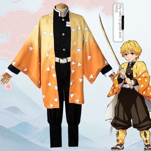 Conjunto de Disfraz de Halloween Zhilang Ghost Extinguishing Blade, <span class=keywords><strong>Anime</strong></span>, para Puerta de Cocina, Carbón Vegetal, Cosplay, Top, Pantalones, Falda, Poliéster, Unisex, para Tu Esposa - Product Image 3