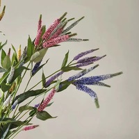 Bunga Buatan, Lavender, Sage, Tanaman Aksen Ungu Tunggal Bergaya Eropa Berkualitas Tinggi, Aksesori Dekorasi Rumah