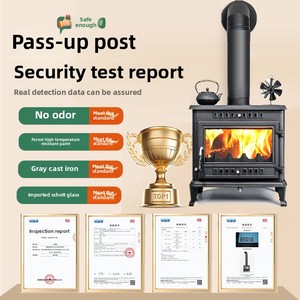 <span class=keywords><strong>Stufa</strong></span> <span class=keywords><strong>a</strong></span> <span class=keywords><strong>Legna</strong></span> in Ghisa dal Design Moderno con Fuoco Reale per Uso Domestico per Riscaldamento di Villa Rurale e Soggiorno - Product Image 5