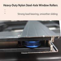 Jendela Geser Tiga Rel Desain Modern Seri 85 Sistem Multi-Track Pabrik Langsung Premium Paduan Aluminium Dapur Sekolah