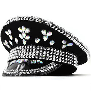 Sombrero de Capitán con Lentejuelas y Pedrería, Estilo Marinero <span class=keywords><strong>Militar</strong></span> Brillante, para Despedida de Soltera, <span class=keywords><strong>Accesorios</strong></span> para Mujer - Product Image 6
