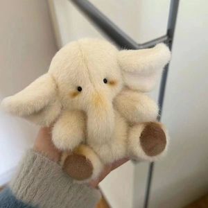 Cream Color <strong>Elephant</strong> Plush Toy with Big Ears, Soft Stuffed Animal for Baby Gift, Nursery Decor, Newborn <strong>Present</strong> - Product Image 2