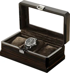メランシー最高の安い手頃な価格の茶色の木パーソナライズされた女性の時計収納ケース中国時計ギフトボックス時計用