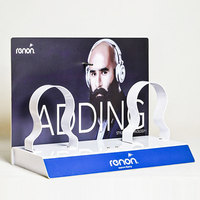 Support d'affichage pour casque audio en acrylique personnalisé avec couleur et logo, support pour casque de jeu avec organisateur de câbles, montage facile