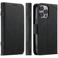 Étui en cuir de haute qualité pour iPhone 15 14 13 Pro, coque de protection 2 en 1, étui de téléphone magnétique détachable avec portefeuille