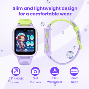 Montre connectée pour enfants LAGENIO K9 AI avec positionnement 5MP, assistant d'apprentissage IA, appel SOS, appel vidéo, écran 1,78 pouces, GPS 4G pour enfants - Product Image 2