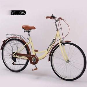Bicicleta Vintage/OEM de Acero para <span class=keywords><strong>Mujer</strong></span>, Fabricada en China, Económica, de Buena Calidad, 7 Velocidades, Urbana, con Suspensión Completa - Product Image 6