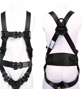 Fünf-Punkt-Höhen betrieb Doppelhaken-Sicherheits gurt für Ganzkörper-Elektriker im Freien mit elastischem Lanyard - Product Image 3