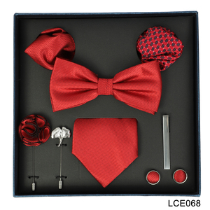 Set da <span class=keywords><strong>uomo</strong></span> cravatta classica in poliestere con papillon fazzoletto <span class=keywords><strong>gemelli</strong></span> da cravatta formale - Product Image 2