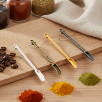 Breloques décoratives, mini-spatules et cuillères en métal pour servir les épices, le café et les ingrédients secs