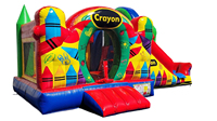 Château Gonflable Commercial Coloré pour Location de Fêtes - Château de Rebond, Trampoline, Structure Gonflable