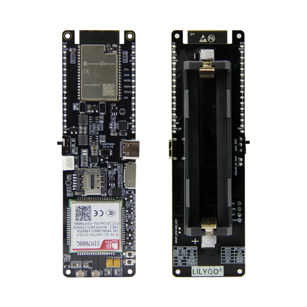 LILYGO TTGO T-SIM7000G Module ESP32-WROVER-B Chip WiFi BT 18560 Battery Holder Solar Charge Development Board
