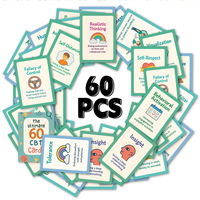 Cartes éducatives personnalisables UV 60 DBT pour la thérapie cognitive comportementale, puzzle pour enfants, cartes d'éveil pour l'éducation précoce