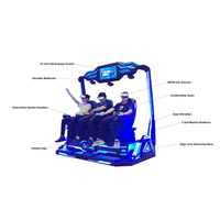 Simulador de Realidad Virtual Skyfun de 3 Asientos, 4D, 7D, 9D, Metálico, para Centros Comerciales, Aeropuertos, Parques de Atracciones, Cine Interior, Teatro