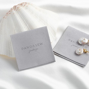 PandaSew Hot Stamping Printed Custom Bracelet Packaging Jewelry Pouch <b>Gift</b> <b>Envelope</b> Microfiber Bag - Product Image 2
