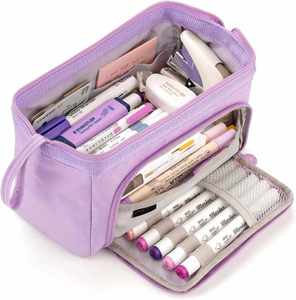 Large Capacity Fabric Pencil Case Pen Bag Office School Adult for Teen Girl Boy <b>Men</b> Women Cosmetic <b>Pouch</b> Promotional Silk Screen - Product Image 1